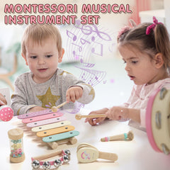 Lehoo Castle pink tambourine, develops beat keeping and fine motor skills in group sessions.