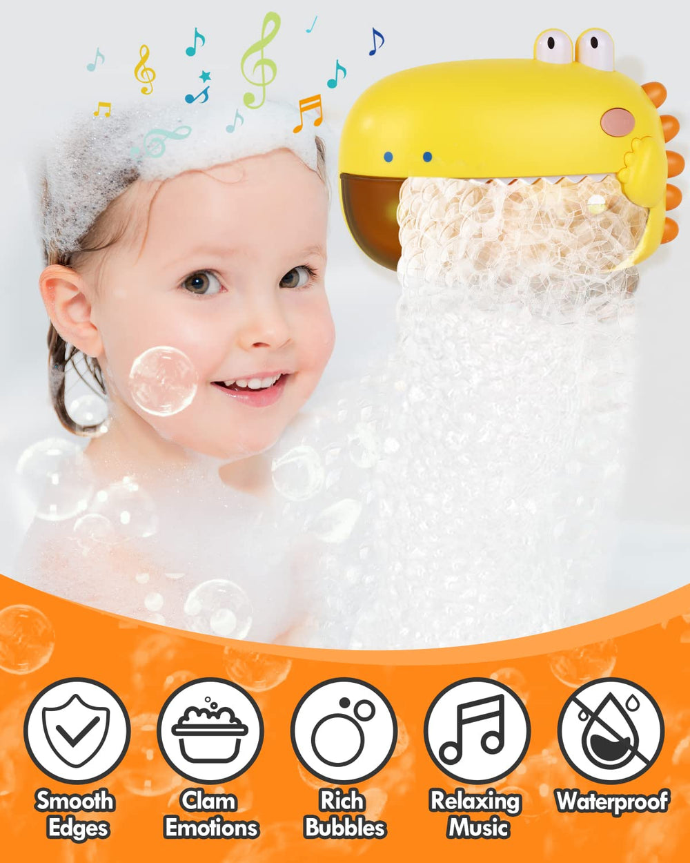 Lehoo Castle bath toy showing two play modes for calm and bubbly fun