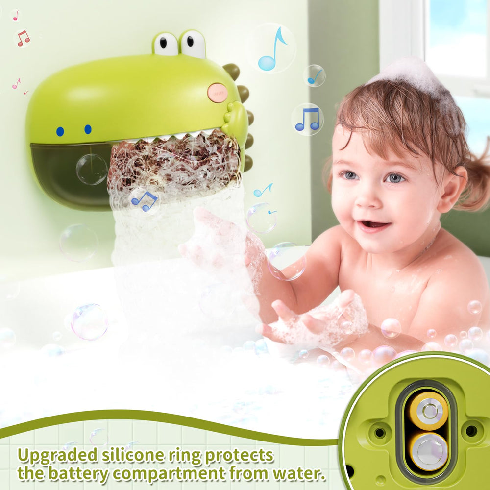 Lehoo Castle bubble machine in action fills the tub with steady bubbles.