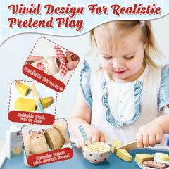 Lehoo Castle wooden cutting banana for creative breakfast role play and fine motor practice