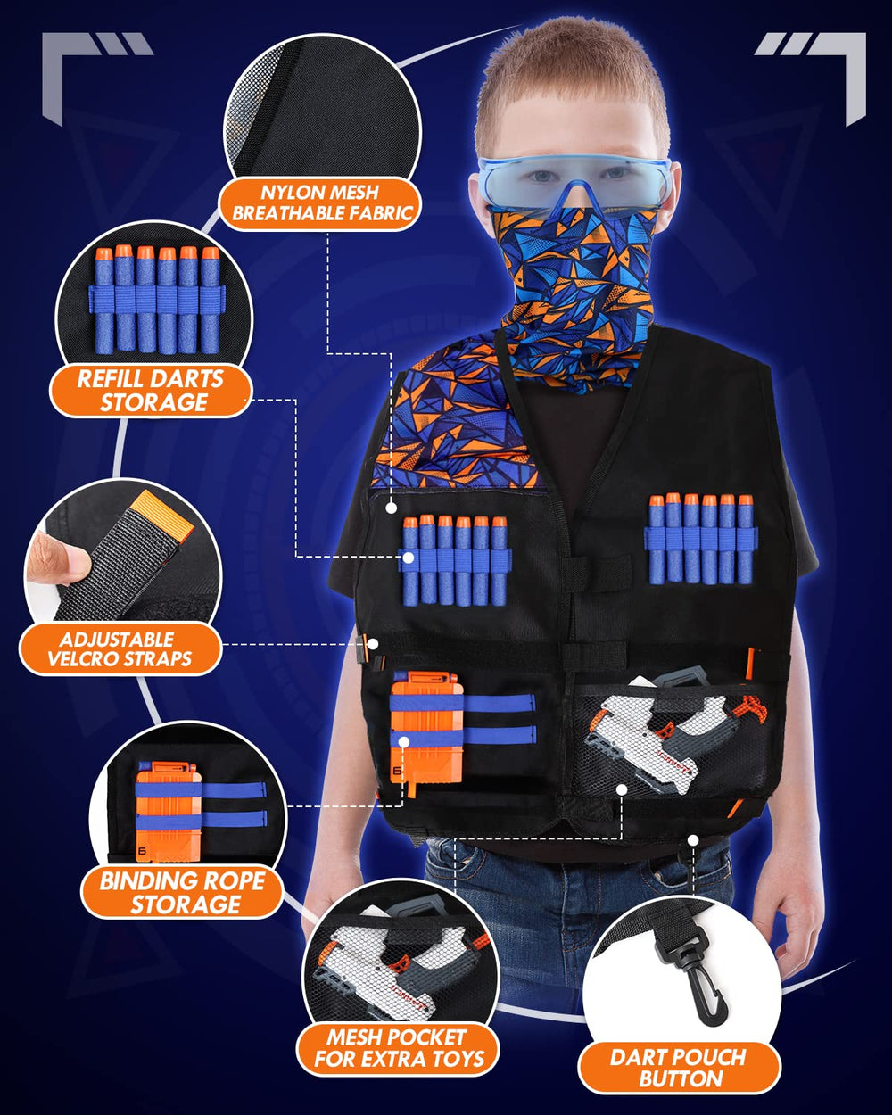 Lehoo Castle kids tactical vest for role-play and safety