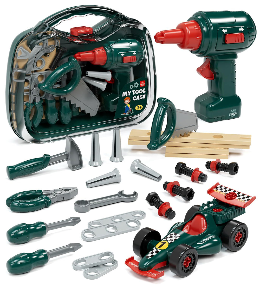 Lehoo Castle electric drill tool set for safe, engaging drilling play.