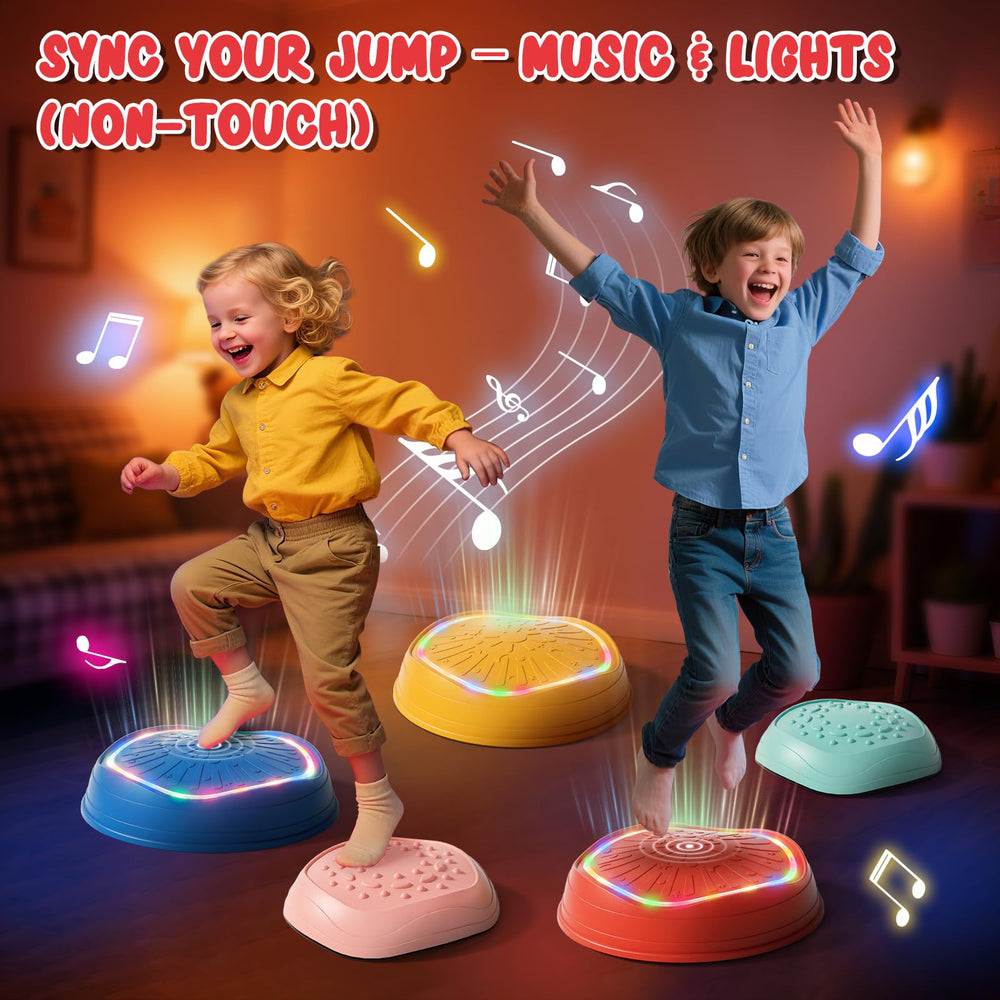 Lehoo Castle stepping stones LED lights respond to toddler steps for engagement