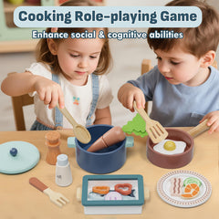 Lehoo Castle pots and pans play set, stimulate pretend culinary skills and coordination