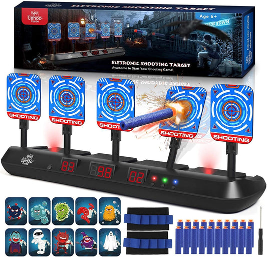 Lehoo Castle Nerf 5-target setup for extended, engaging play.