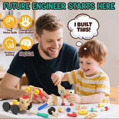 Lehoo Castle smooth edges and non-toxic paint ensure safe early construction play.