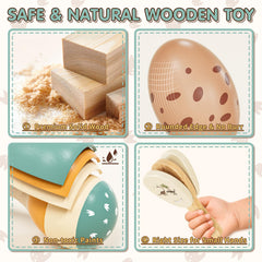 Lehoo Castle wooden set features smooth finishes and child-safe design for tiny hands.