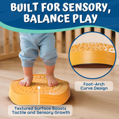 Lehoo Castle textured-surface grip stones support safe stepping and motor skill development.