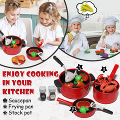 Lehoo Castle toy knife and cutting board safely simulating slicing tasks.