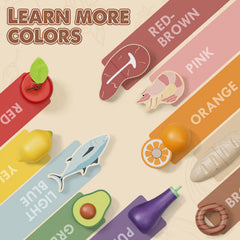 Lehoo Castle wooden carrots for hands-on cutting play and motor coordination.