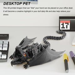 LehuoMaker desk display dragon on a home office shelf