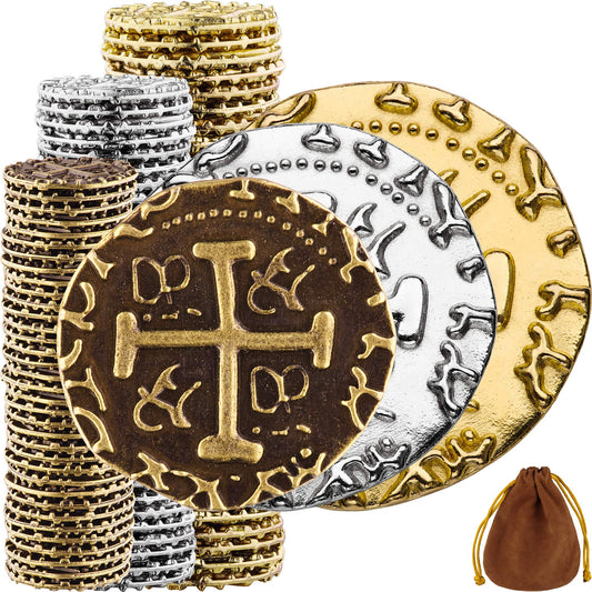 Leib Games XL gold pirate coins for treasure hunts and cosplay.