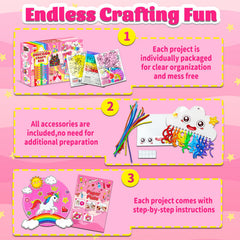 Leitait Unicorn Craft Box interior includes all supplies ready to go
