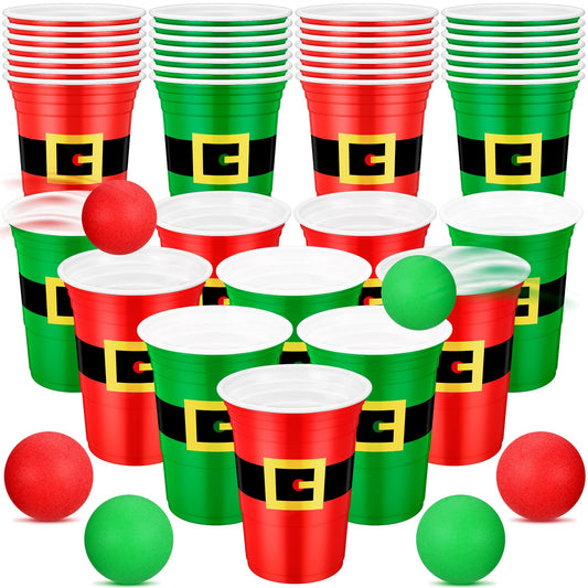 Leitee Christmas 16oz cups with Santa designs for festive drinks
