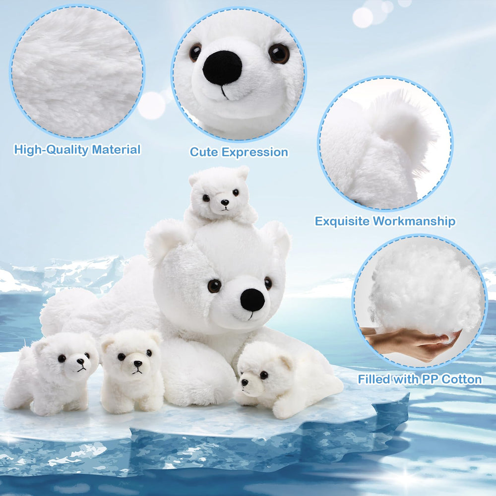 Leitee polar bear plush decor in living room