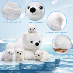 Leitee polar bear plush decor in living room