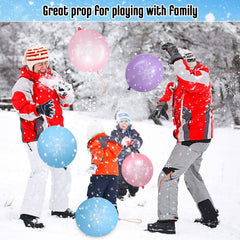 Leitee snowflake punch balloons purple, side view, colorful celebration use.