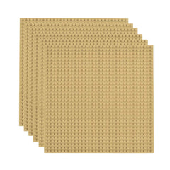 Lekebaby baseplate 10x10 sand front view, compatible with major brands for creative building.