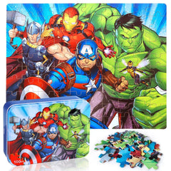 LELEMON 100-piece puzzle in a metal box for travel and storage