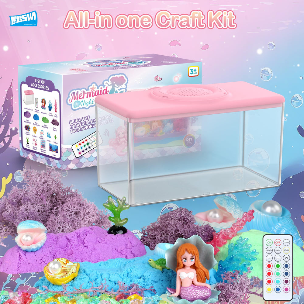 LELESUN mermaid crystals and sand close-up for sensory play