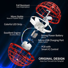 LEMATRIX Flying Orb Ball Toy in action demonstrates hands-free hover and quick responses.