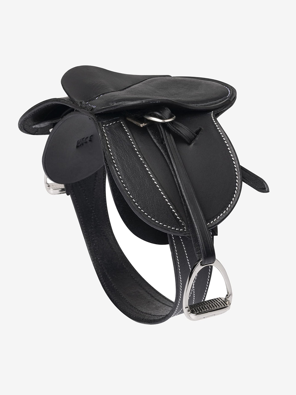 LeMieux Toy Pony Saddle close-up of double flap design for realistic practice