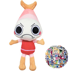 Lemoneon Dandy's World Shrimpo plush close-up showing soft filling for cozy hugs