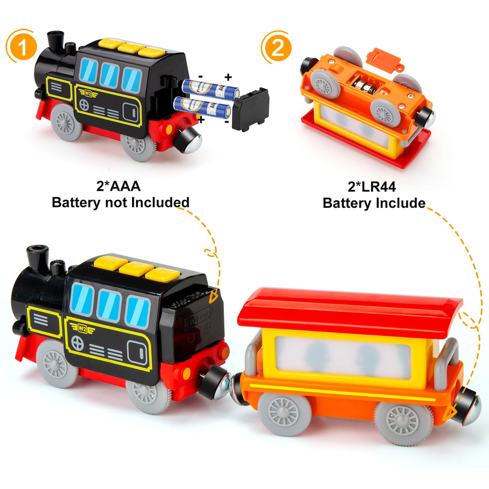 LemonKids train carriage with flashing light for visual storytelling