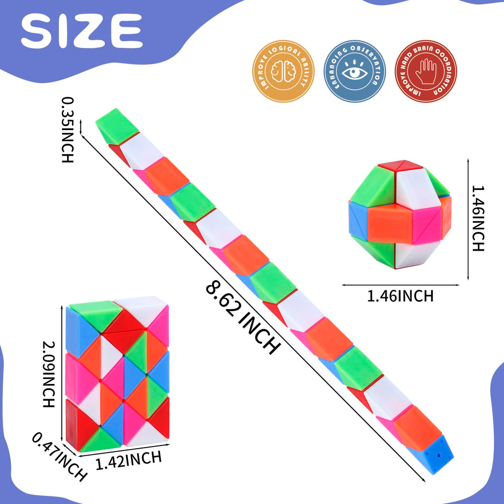 LENDOD mini fidget snake cube triangle blocks enables creative shape building.