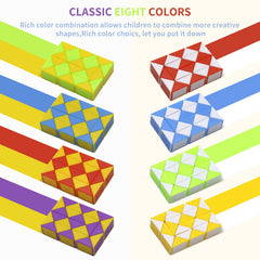 Rotate and lock action shown on LENDOD snake cube set