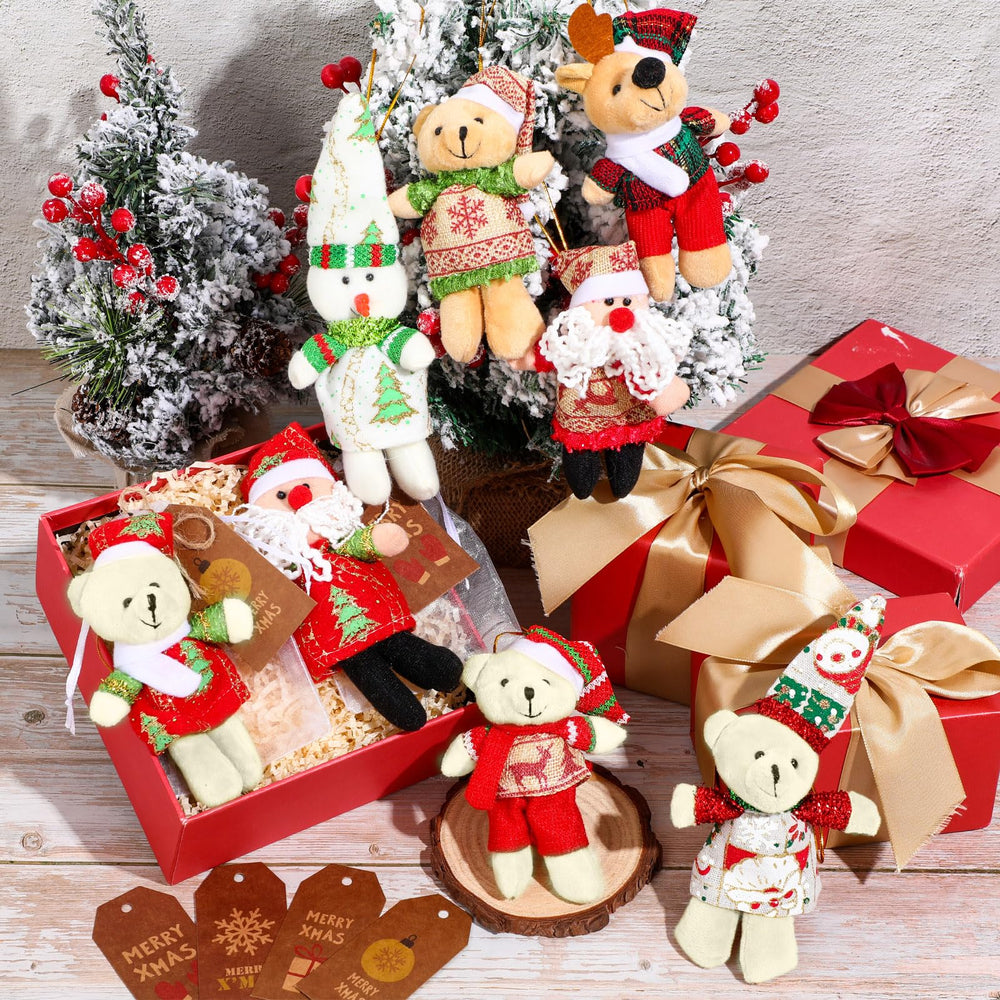 Lenwen bears decorating tree and windows for cozy winter ambiance.