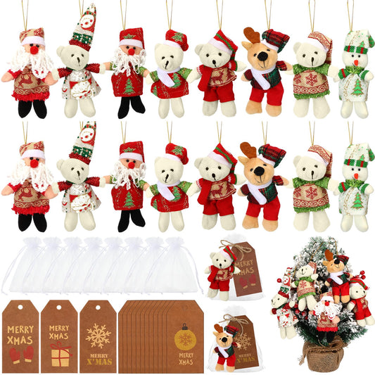 Lenwen Christmas plush bears collection ready for festive home decoration.