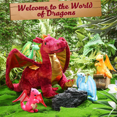 Lenwen dragon plush colorful babies set sparks imaginative play.