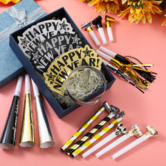 Lenwen assorted noisemakers set enhances New Year’s party atmosphere.