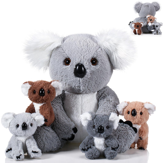 Lenwen mommy koala plush, 12.6 inches, perfect for bedtime cuddles.