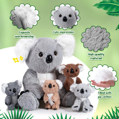 Lenwen koala zipper tummy detail with playful hatch design.