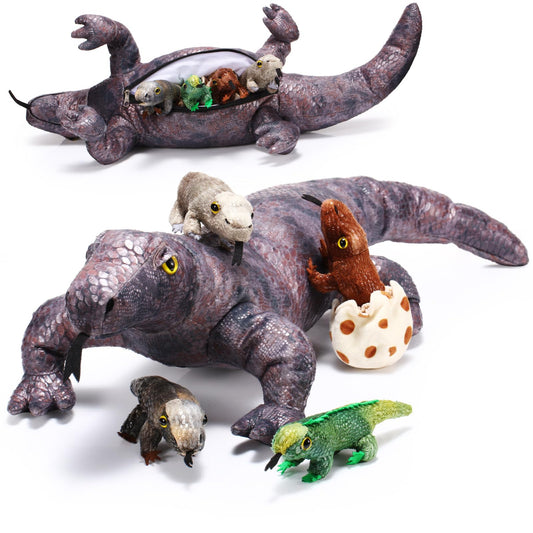 Lenwen Komodo Dragon 26-inch plush, cozy bedtime companion for kids.