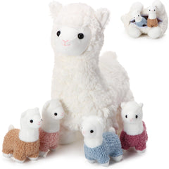 Lenwen mama llama 14-inch plush, soft and cuddly for bedtime hugs.