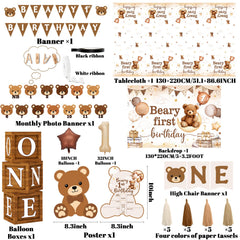 Lenyunge Bear monthly banner showcases baby milestones year by year