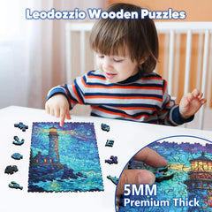Leodozzio wooden puzzle 5mm thick edge emphasizing durability and smooth handling