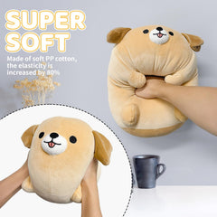 Leokawin dog plush pillow 15in, nap use, cozy and child-friendly.