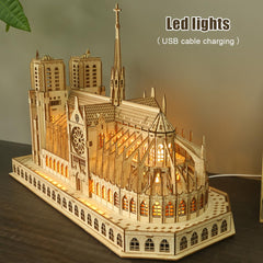 Leopmase 3D Notre Dame church assembly a rewarding weekend project