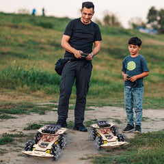 LEPANDA RC Robot Car promotes hands-on learning as you assemble and test its wheels.