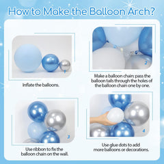 Leraqertra Snowflake Balloon Arch Kit white balloons offer a clean, elegant arch aesthetic.