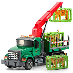 LerBao large animals truck with front lights enhances rescue play.