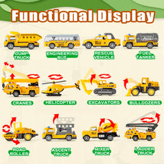 LerBao pull-back construction trucks in action for quick, engaging play