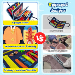 Lercaii travel-friendly busy board keeps kids engaged on planes and cars.