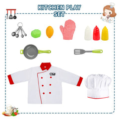 Lesheng space kids chef hat, completes authentic role play outfits.