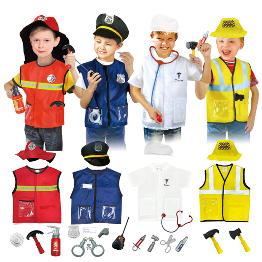 Lesheng Space firefighter dress-up set for imaginative play and confidence building.