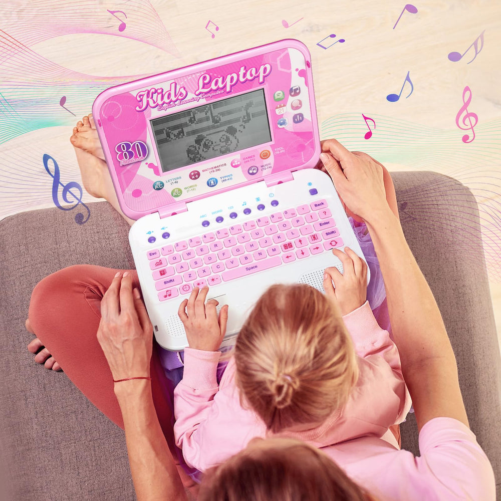 LESHITIAN Kids Laptop features 80 learning modes for varied activities